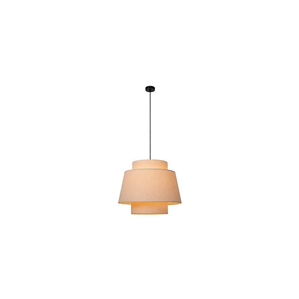 Suspension ronde Tribute tissu beige crème IP20 E27 40W Ø60 x H.180cm Lucide