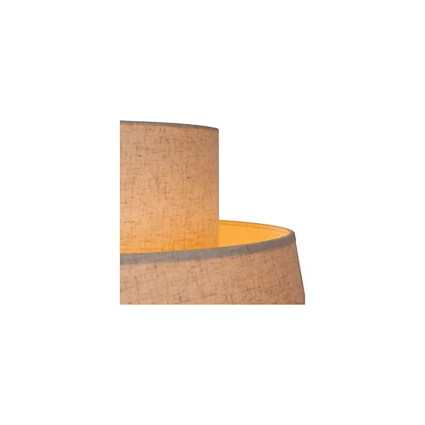Suspension ronde Tribute tissu beige crème IP20 E27 40W Ø60 x H.180cm Lucide