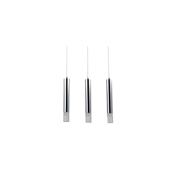 Suspension Rossak 3 lampes LED intégrée argent