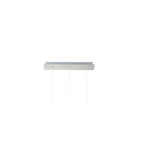 Suspension Rossak 3 lampes LED intégrée argent