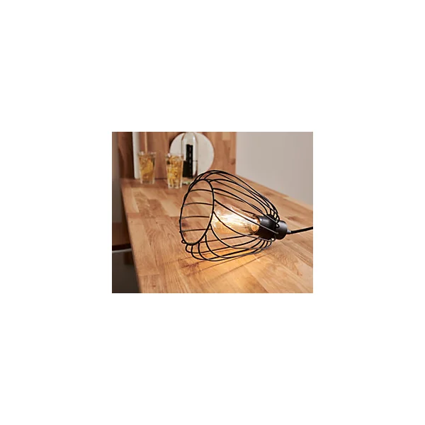Suspension Rufford 3 lumières E27 IP20 40W ⌀18 x H.110cm noir mat