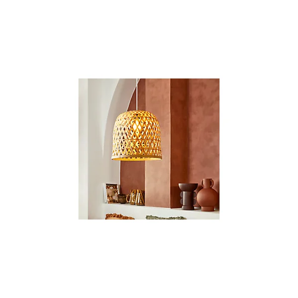 Suspension Sakura E27 IP20 ∅35cm Corep bambou naturel