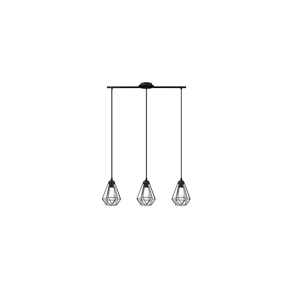 Suspension Smertrio 3 lampes E27 IP20 noir