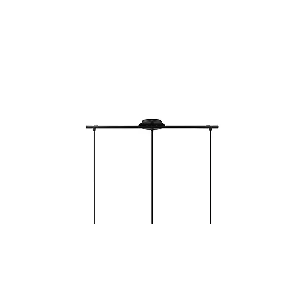 Suspension Smertrio 3 lampes E27 IP20 noir