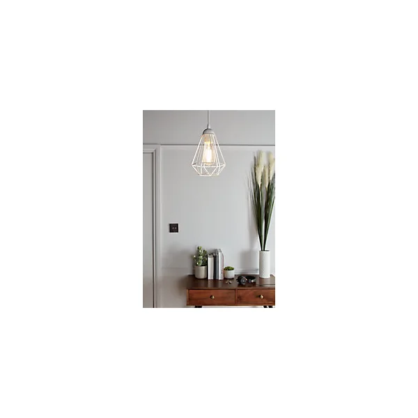 Suspension Smertrio GoodHome E27 blanc mat