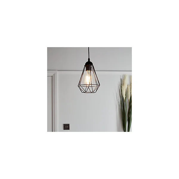 Suspension Smertrio GoodHome E27 noir mat 60W