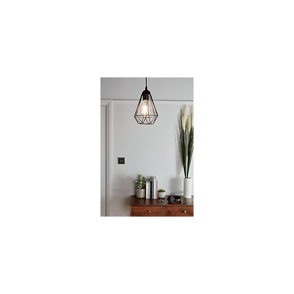 Suspension Smertrio GoodHome E27 noir mat 60W