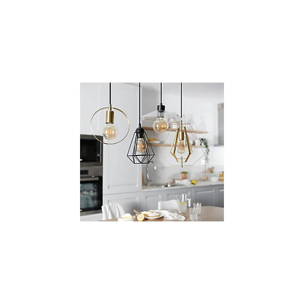 Suspension Smertrio GoodHome E27 noir mat 60W