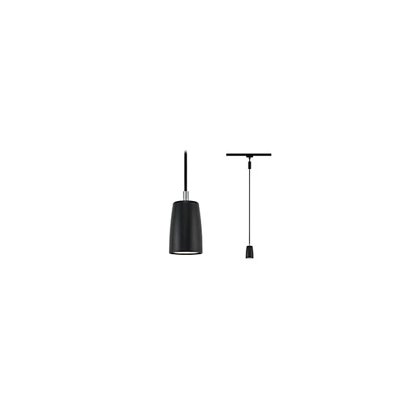 Suspension sur rail Cover noir URail IP20 GU10 10W Ø.6,5 x H.122,3cm Paulmann