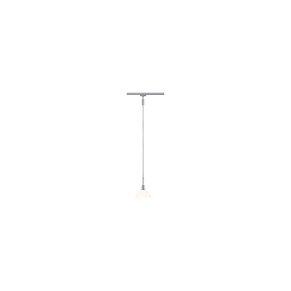 Suspension sur rail Sarrasani gris chromé mat opal URail Ø.14 x H.140cm IP20 E14 20W dimmable Paulmann