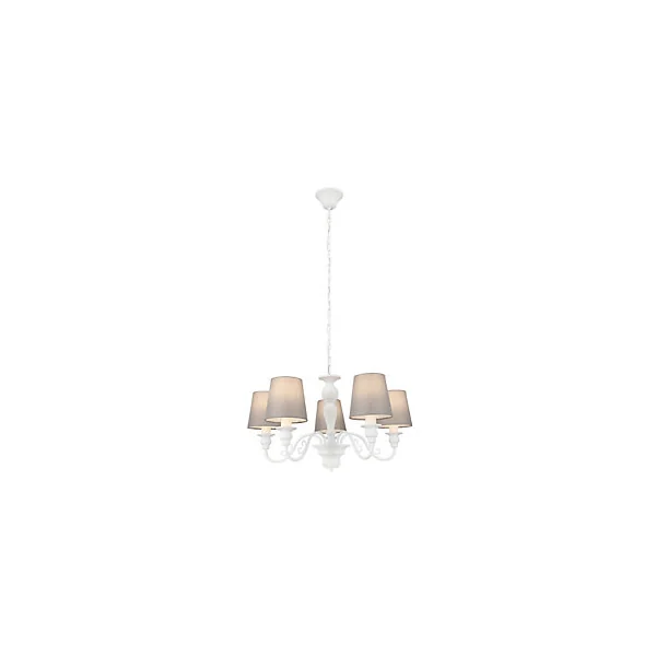Suspension Tulou 5 ampoules E14 IP20 blanc