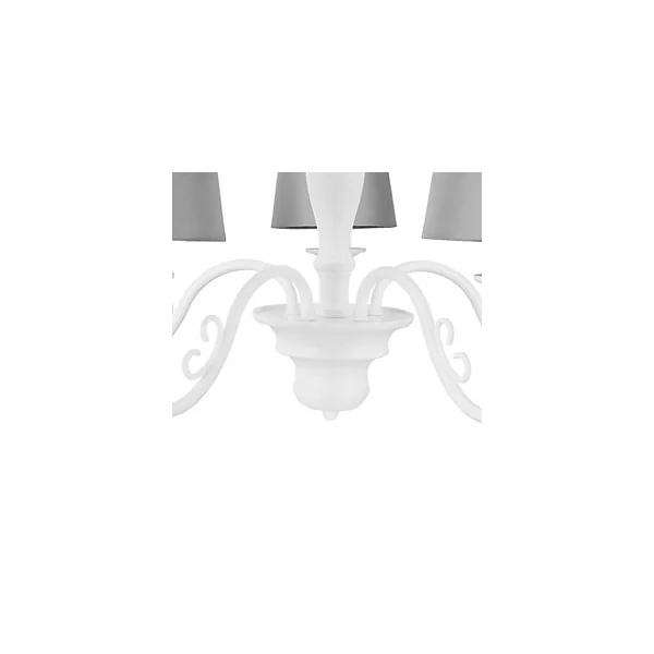 Suspension Tulou 5 ampoules E14 IP20 blanc