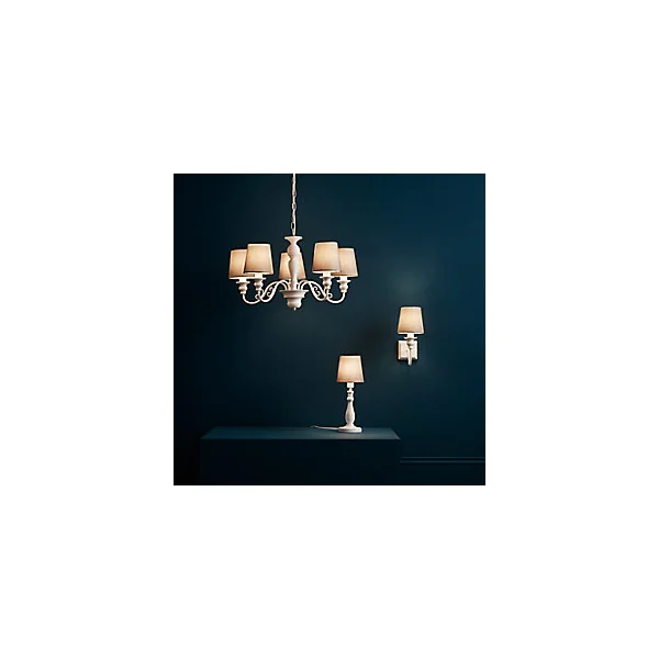 Suspension Tulou 5 ampoules E14 IP20 blanc