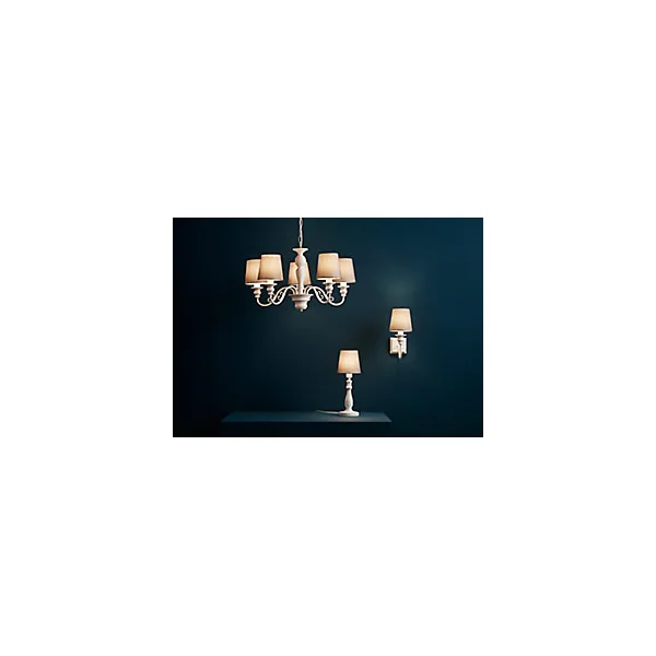 Suspension Tulou 5 ampoules E14 IP20 blanc