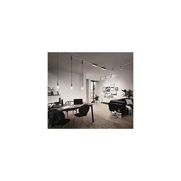 Suspension URail 2easy noir mat et chrome E27 max.1000W H.150cm Paulmann