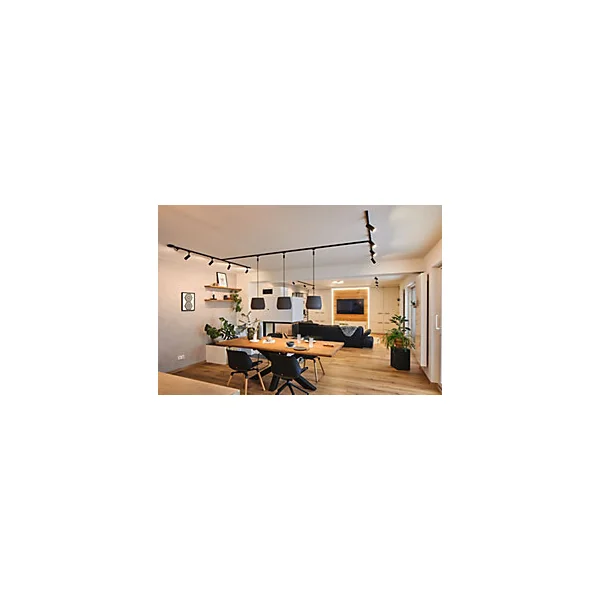 Suspension URail 2easy noir mat et chrome E27 max.1000W H.150cm Paulmann
