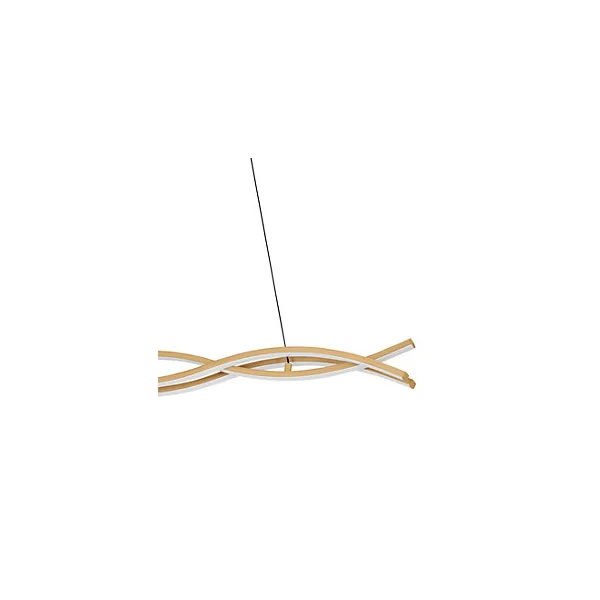 Suspension vagues LED intégrée Lasana 4 acier effet bois IP20 35W L.90cm Eglo