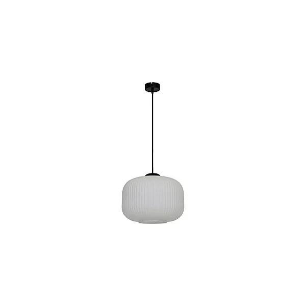 Suspension Walgis E27 IP20 noir et blanc ⌀30cm