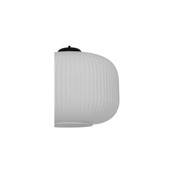 Suspension Walgis E27 IP20 noir et blanc ⌀30cm