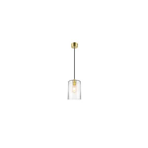 Suspension Wutai GoodHome en laiton et transparent IP20 E27