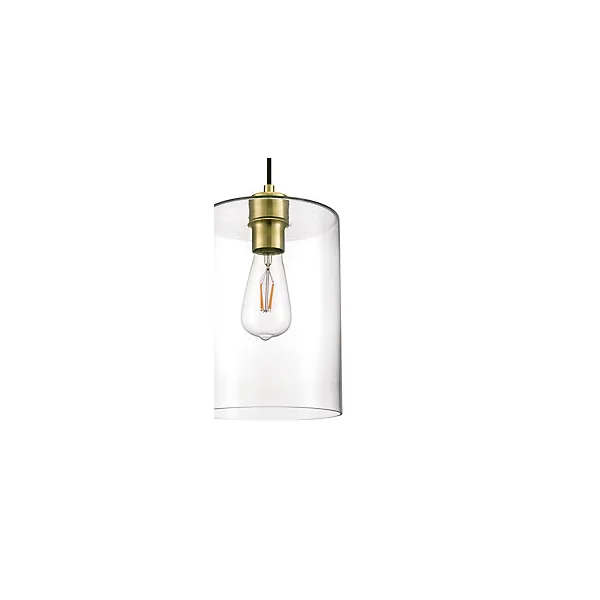 Suspension Wutai GoodHome en laiton et transparent IP20 E27