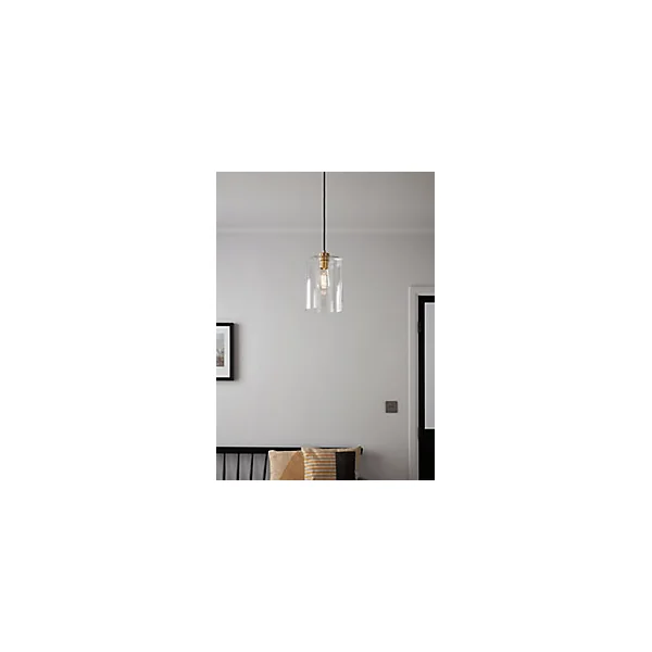 Suspension Wutai GoodHome en laiton et transparent IP20 E27