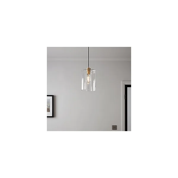Suspension Wutai GoodHome en laiton et transparent IP20 E27
