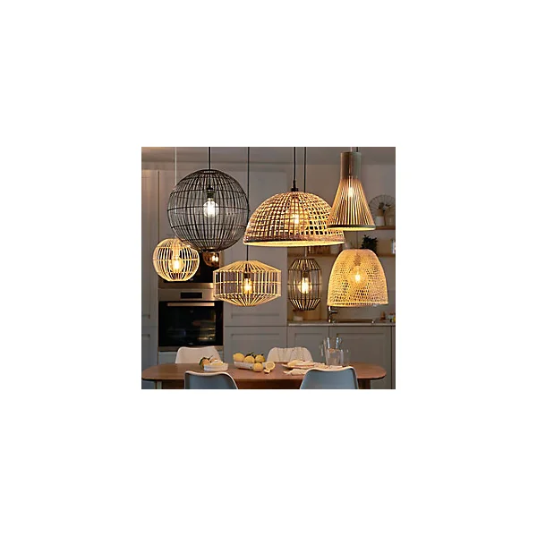 Suspension Wutai GoodHome noir ⌀18cm IP20 E27