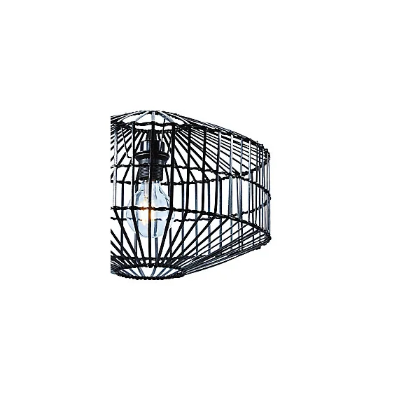 Suspension Wutai GoodHome noir 38cm IP20 E27