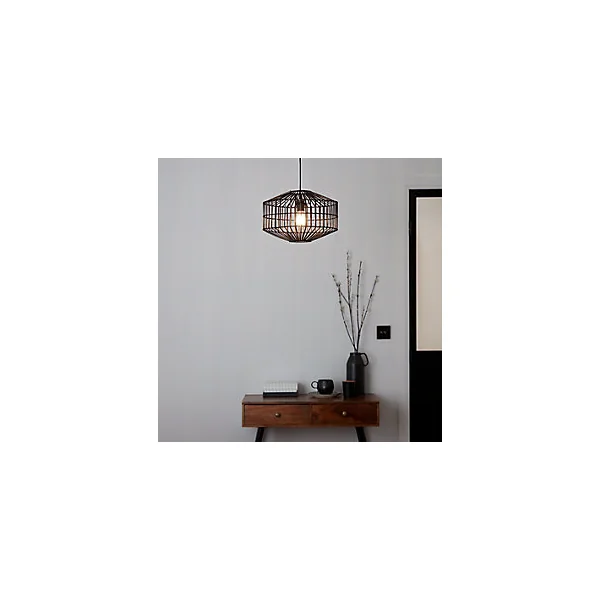 Suspension Wutai GoodHome noir 38cm IP20 E27