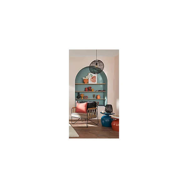 Suspension Wutai GoodHome noir 38cm IP20 E27