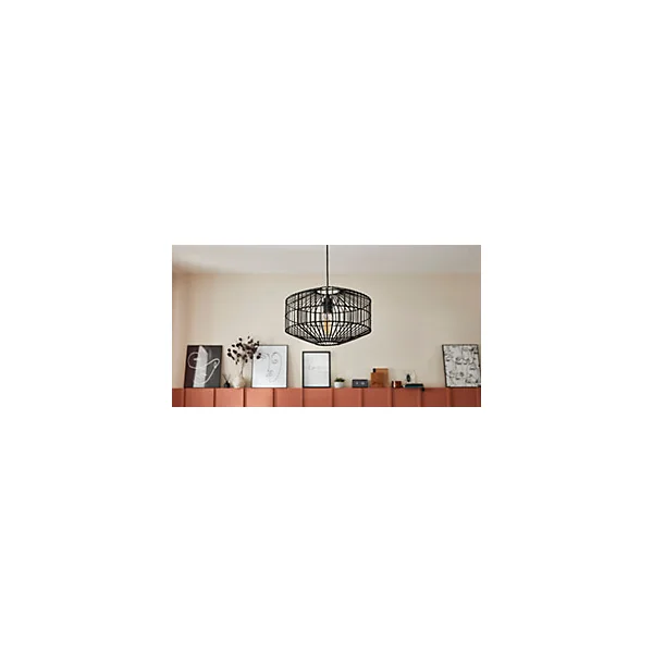Suspension Wutai GoodHome noir 38cm IP20 E27
