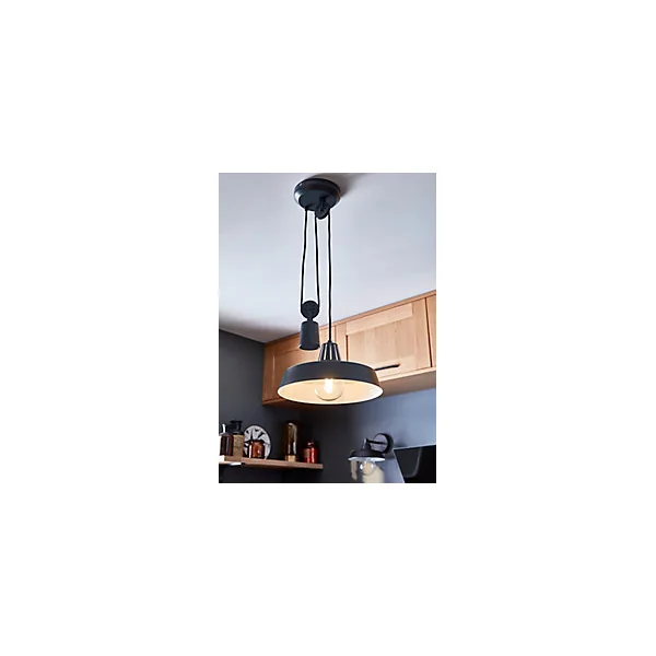 Suspension Yarra GoodHome E27 noir mat