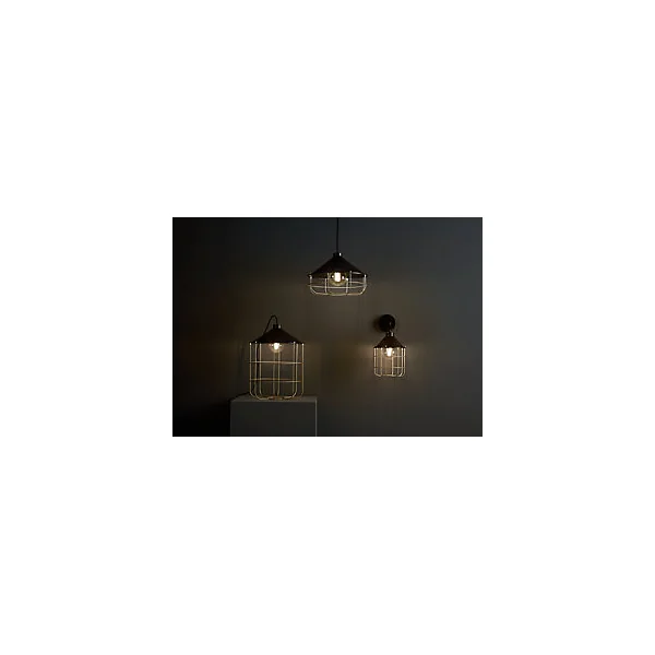 Suspension Yondair E27 IP20 noir 32cm