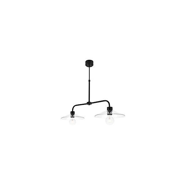 Suspension Zanbar 2 ampoules E27 IP20 noir