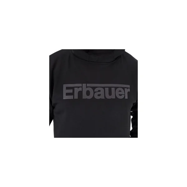 Sweatshirt à capuche Erbauer gris taille XL, en coton/polyester, large poche kangourou