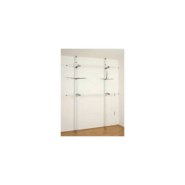 Système de penderie extensible Hercules Flex Wenko H. 165 à 300 cm x L. 116 à 190 cm blanc