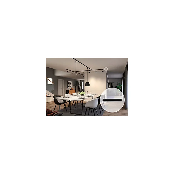 Système Light & Easy URail Paulmann IP20 max.1000W L.1.8 x l.1.61 x H.1.8cm noir