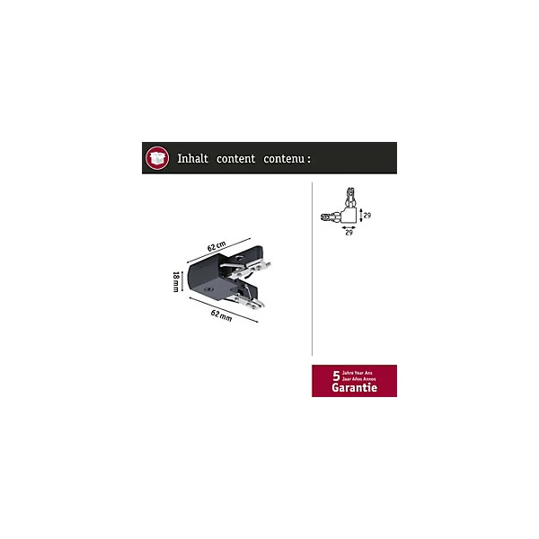 Système URail Paulmann IP20 max.1000W L.6.2 x l.6.2 x H.1.8cm noir