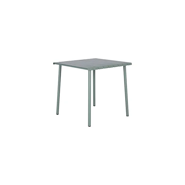 Table acier mat vert laurier L.76.6 x l.76 x H.75cm Lithari GoodHome