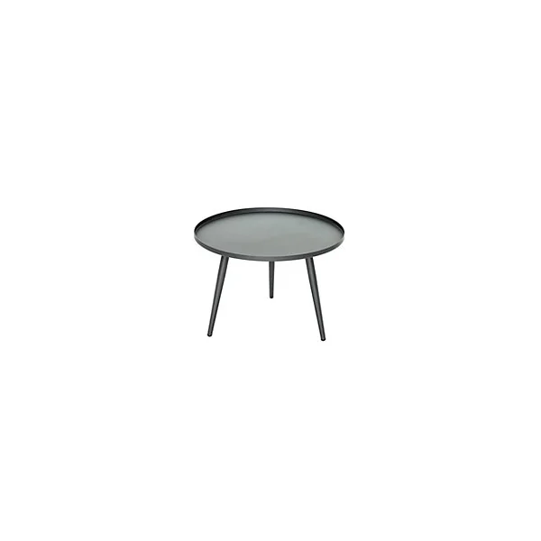 Table basse Antiparos acier inoxydable ⌀60cm gris anthracite