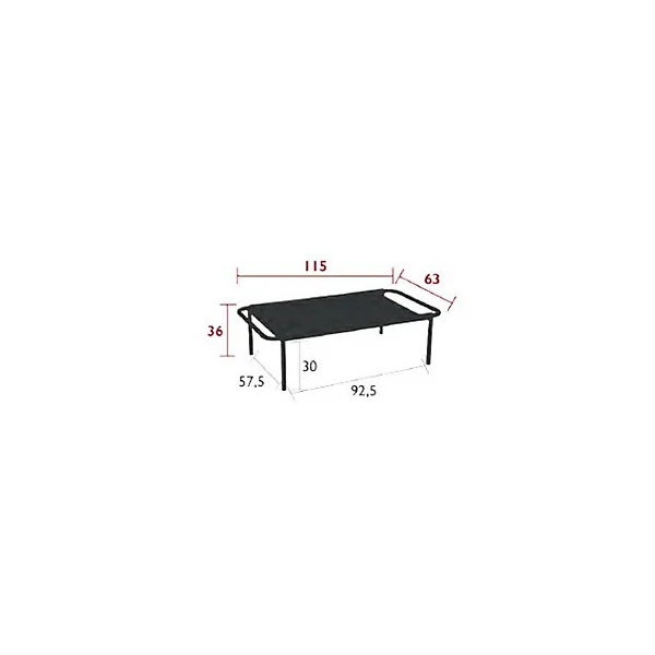Table basse COOLSIDE en acier coloris Bleu Acapulco L.115 x H.36 cm