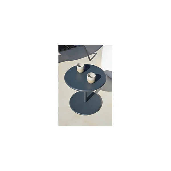Table basse de jardin aluminium Pop gris Arcane H.44 cm