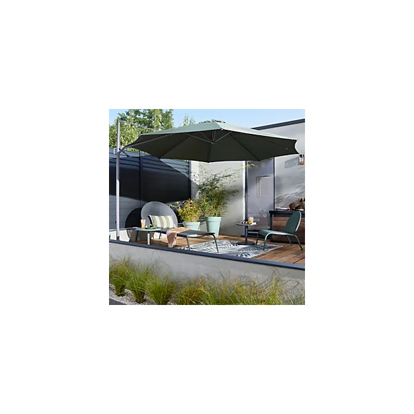 Table basse de jardin aluminium Pop gris Arcane H.44 cm