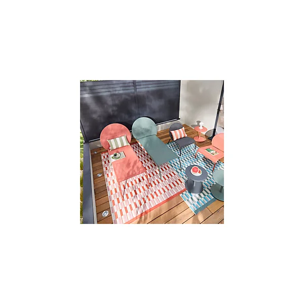 Table basse de jardin aluminium Pop terracotta Arcane H.44 cm