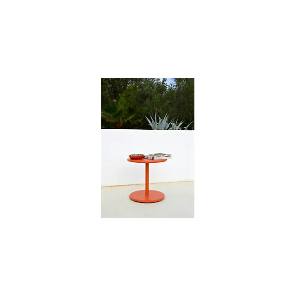 Table basse de jardin aluminium Pop terracotta Arcane H.44 cm