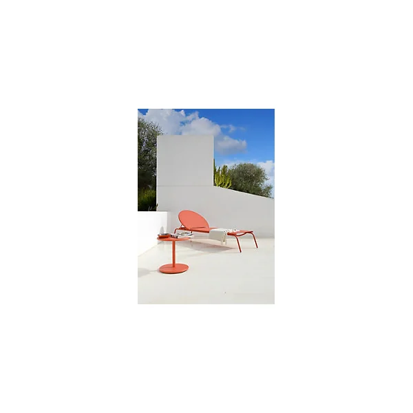 Table basse de jardin aluminium Pop terracotta Arcane H.44 cm