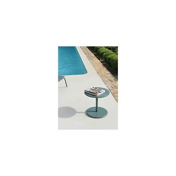 Table basse de jardin aluminium Pop vert Arcane H.44 cm