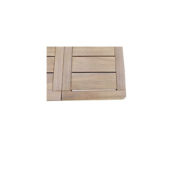 Table basse de jardin avec trous pour parasol carré bois d'acacia GoodHome Riveo
