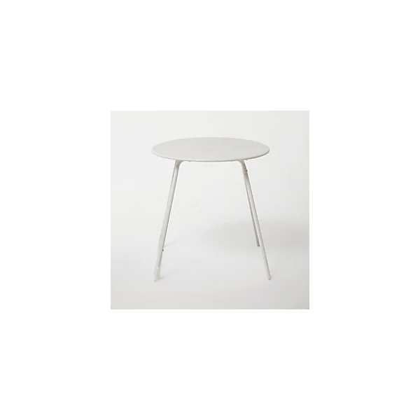 Table basse de jardin en acier Blooma Janeiro blanche ø50 cm
